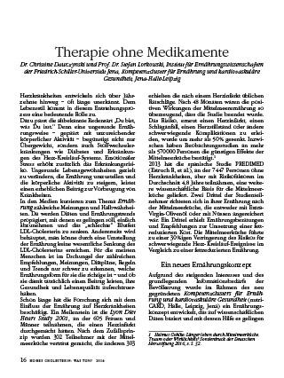 Seite eins des Artikels: Therapie ohne Medikamente