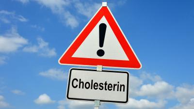Achtung Schild Cholesterin