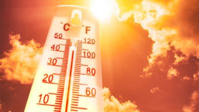 Termometer was aug 40 Grad klettert