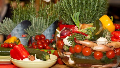 Abbildung von Lebensmitteln der mediterranen Küche