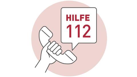Hilfe rufen per Telefon 112