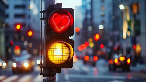 Ampelsignal mit Herz